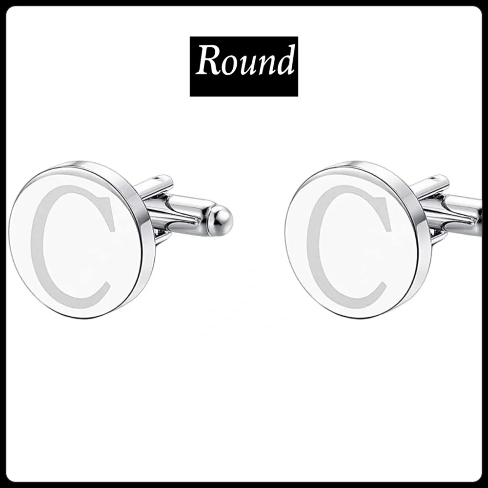 Brass Monogrammed Letter “C” Cufflinks